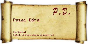 Patai Dóra névjegykártya